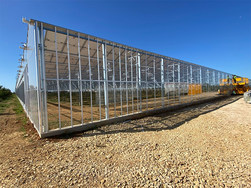 Solar Greenhouse Multi Span With All Tempering Glass Covering-PMV015