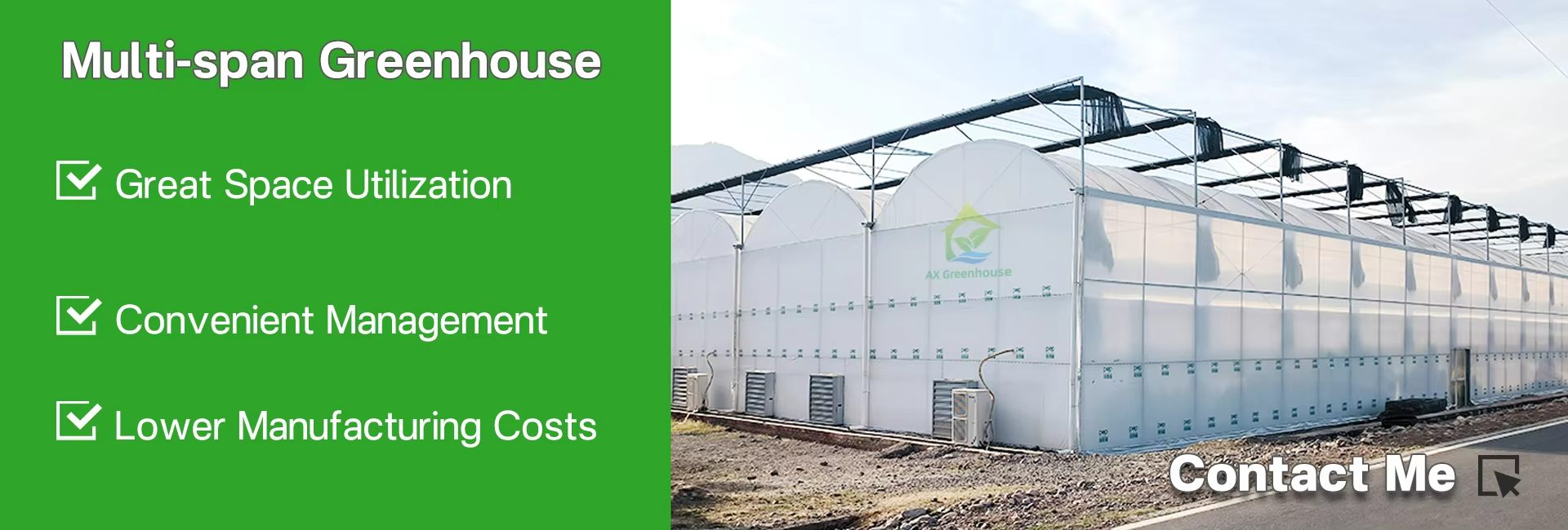 Muilt-span tunnel film greenhouse