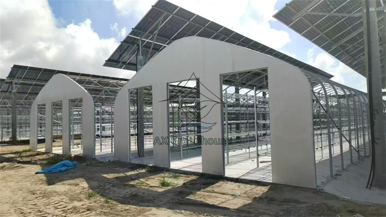 Multi-span photovoltaic shading film greenhouse