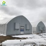 Blackout greenhouse in the snow